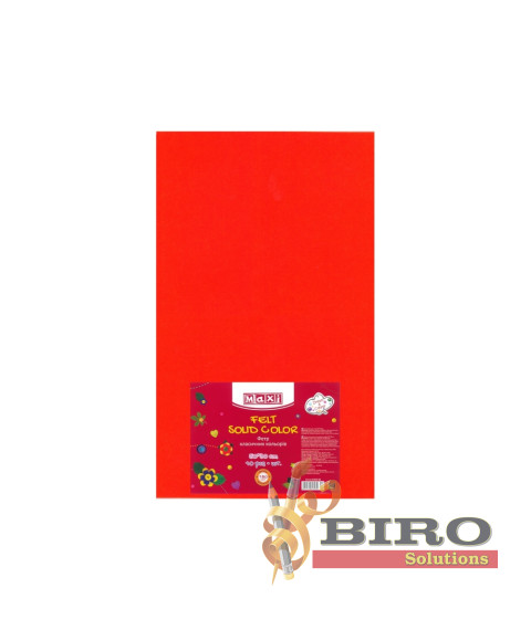 Fetru, 50x30cm, 180g/m2, orange, 10 foi, MAXI